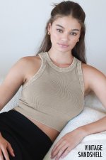 Nikibiki Chevron Highneck Crop Top