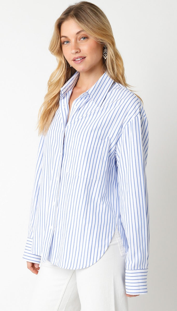 Olivaceous Valerie Shirt Stripped Button Down