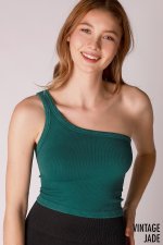 Nikibiki One Shoulder Crop Top