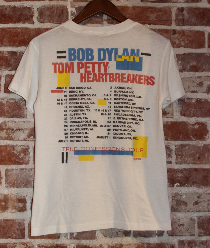 1986 Bob Dylan True Confessions and Tom Petty & The Heartbreakers Alone Together Tour Shirt