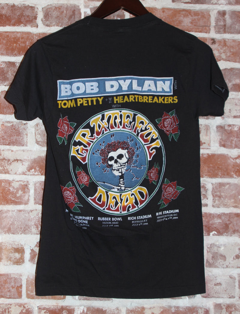 1986 Bob Dylan, Grateful Dead, Tom Petty and The Heartbreakers True Confessions Tour Shirt