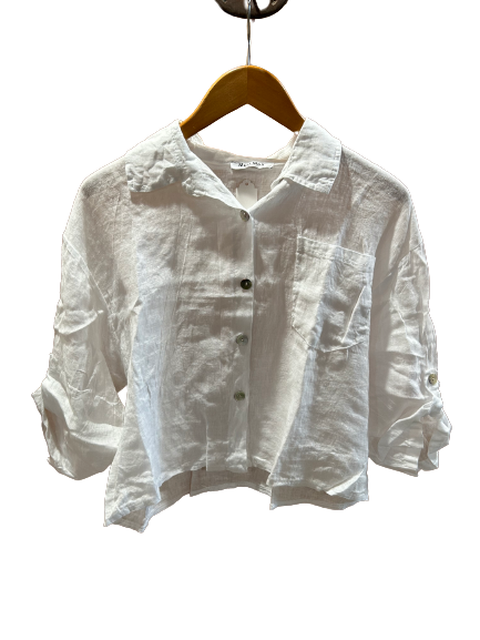 Meo Meli Cropped Button Front Top