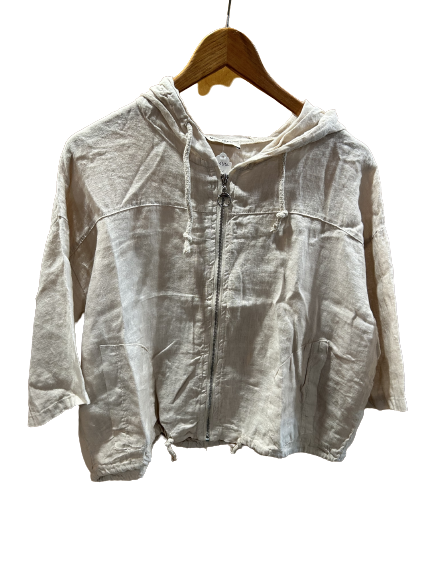 Meo Meli Beige Linen Hoodie