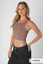 Nikibiki Chevron Highneck Crop Top