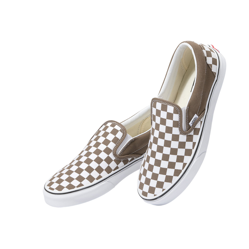 Vans Walnut Color Theory Checkerboard Slip On Shoe