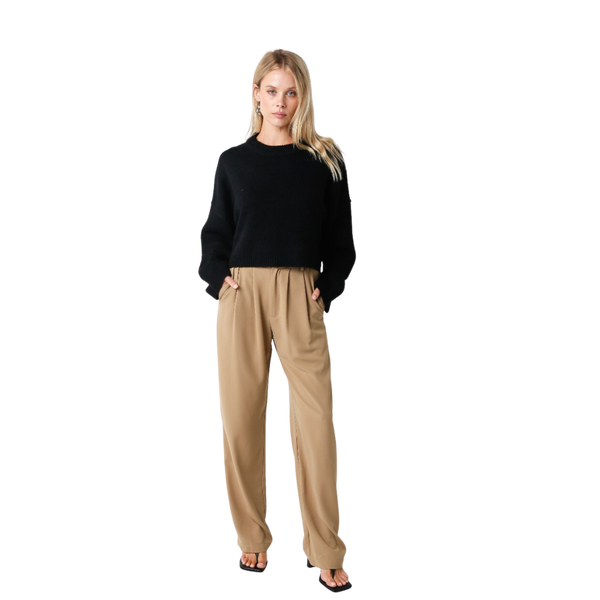 Olivaceous Crew Neck Sweater