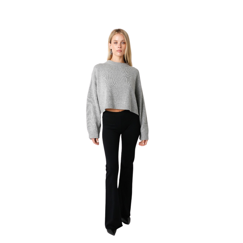 Olivaceous Crew Neck Sweater