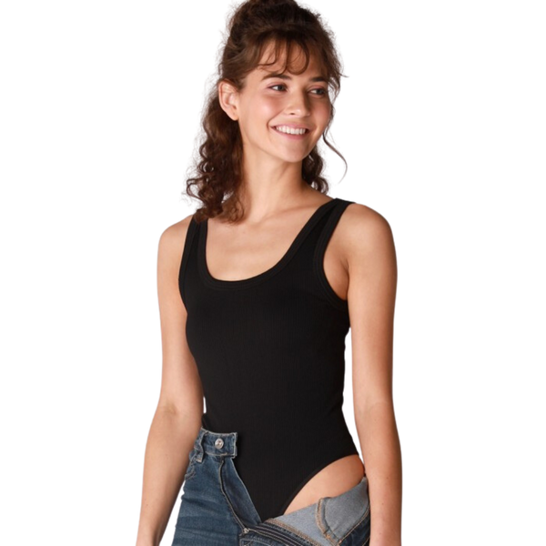 Nikibiki Ribbed Scoop Neck & Back Bodysuit