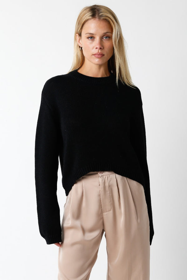 Olivaceous Britney Sweater Crew Neck Sweater