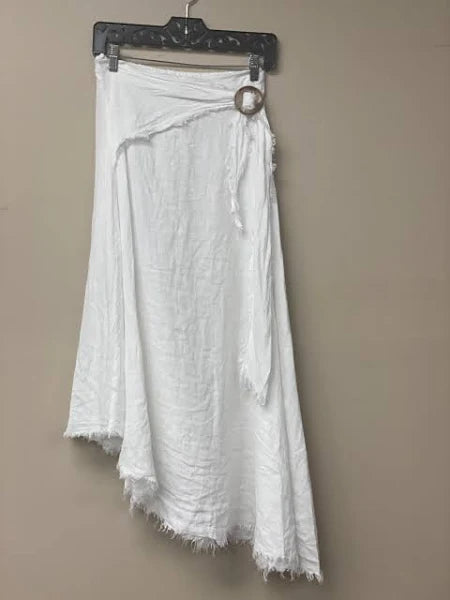 Meo Meli White Linen Skirt