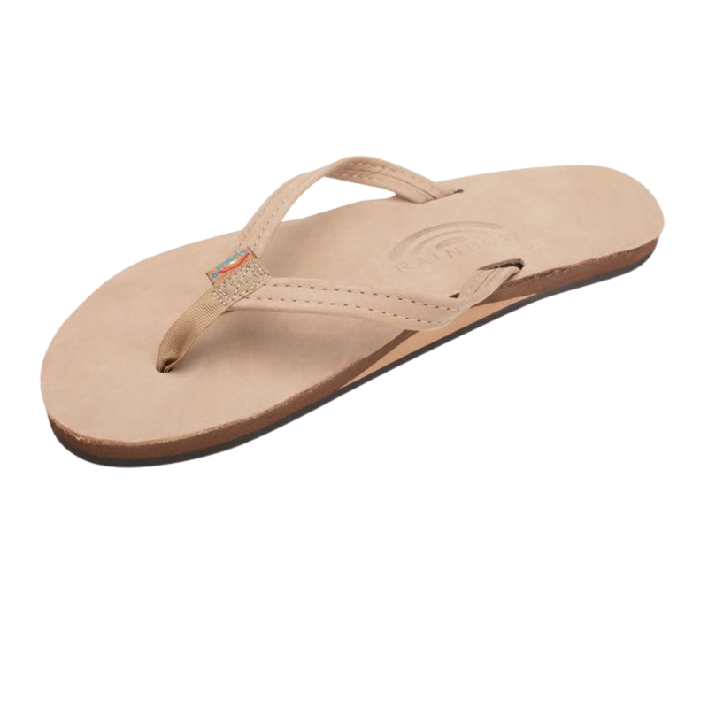 Rainbow Women's Sandal Single Layer Leather with an Arch Support and 1/2" Narrow Strap