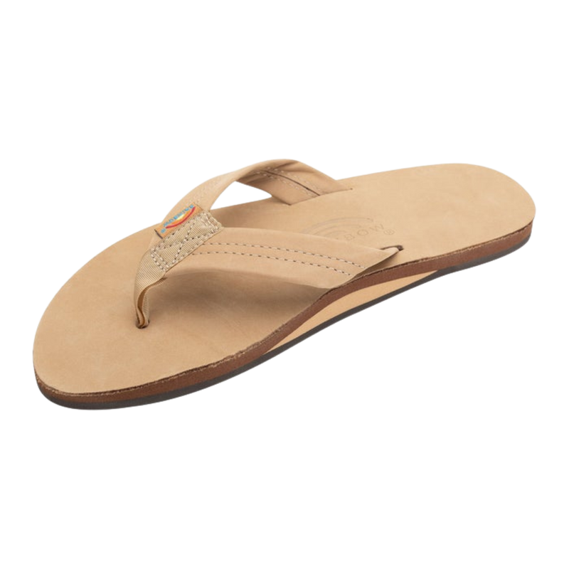 Rainbow Sandal Men's Single Layer Leather With Arch Support