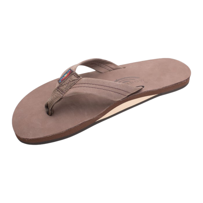 Rainbow Sandal Men's Single Layer Leather With Arch Support