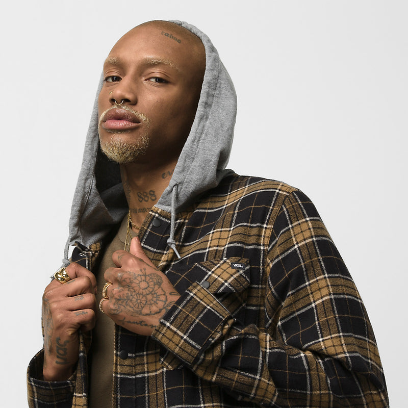 Vans  Parkway Hooded Button down Flannel Shirt
